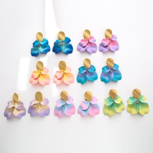 Acrylic Jewelry Earring, Tibetan Style, with Acrylic, gold color plated, fashion jewelry, more colors for choice, Sold By Pair