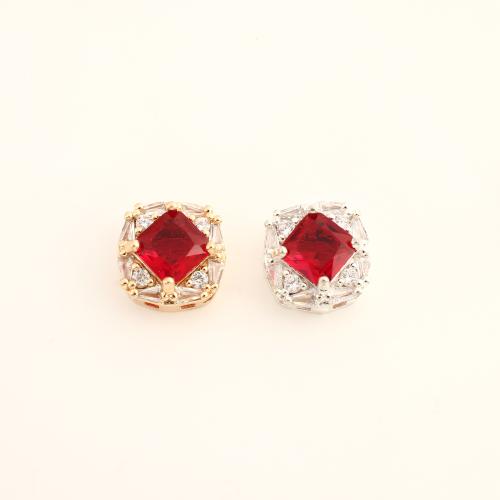 Zirkonia Micro Pave Messing Europa Bead, DIY & Micro pave Zirkonia, keine, 12x12x8mm, verkauft von PC