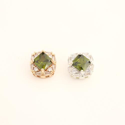 Zirkonia Micro Pave Messing Europa Bead, DIY & Micro pave Zirkonia, keine, 12x12x8mm, verkauft von PC