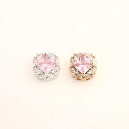 Zirkonia Micro Pave Messing Europa Bead, DIY & Micro pave Zirkonia, keine, 12x12x8mm, verkauft von PC