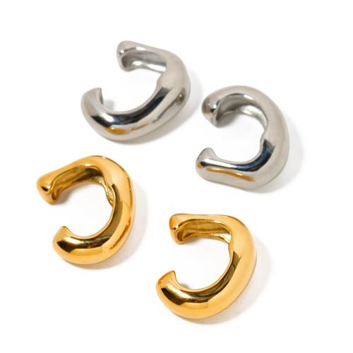 Acier inoxydable 304 Clip boucle d’oreille, Placage, bijoux de mode & pour femme, plus de couleurs à choisir, Vendu par paire