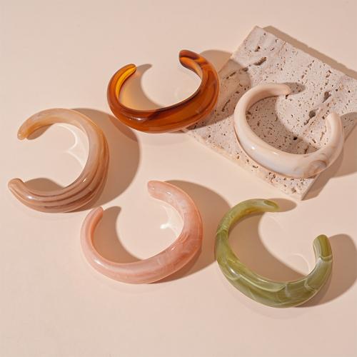Acrylic Cuff Bangle, gold color plated, fashion jewelry, more colors for choice, Sold By PC
