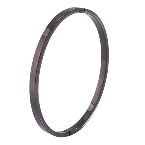 Stainless Steel Bangle, 304 Stainless Steel, fashion jewelry & for woman, black, Sold By PC