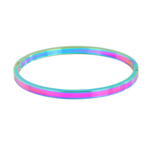 Stainless Steel Bangle, 304 Stainless Steel, plated, fashion jewelry & for woman, multi-colored, Sold By PC