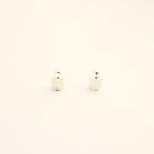 Brass Magnetic Clasp, DIY, silver color, 7x5x5mm, Sold By Pair