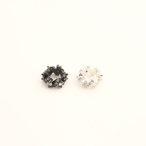 Abalorios de Micro Pavé de Zirconía Cúbica en Latón, metal, Bricolaje & micro arcilla de zirconia cúbica, más colores para la opción, 4x9x9mm, Vendido por UD