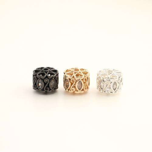 Abalorios de Micro Pavé de Zirconía Cúbica en Latón, metal, Bricolaje & micro arcilla de zirconia cúbica, más colores para la opción, 8x10x10mm, Vendido por UD
