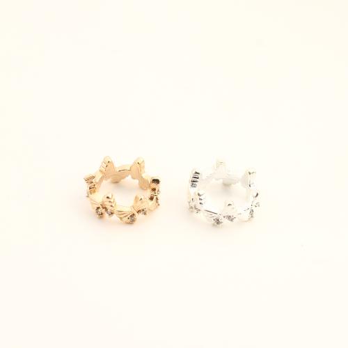 Befestigte Zirkonia Perlen, Messing, DIY & Micro pave Zirkonia, keine, 5x12x12mm, verkauft von PC
