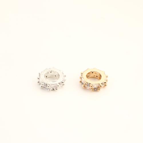 Befestigte Zirkonia Perlen, Messing, DIY & Micro pave Zirkonia, keine, 3x11x11mm, verkauft von PC