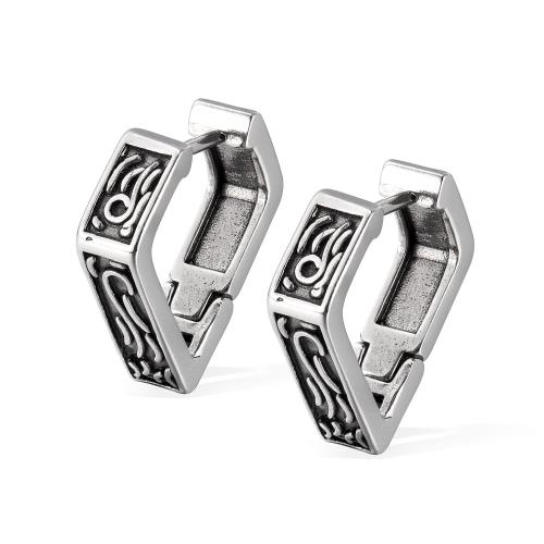 Acier inoxydable Levier Retour Earring, Acier inoxydable 304, poli, bijoux de mode & pour homme, couleur originale, Vendu par paire