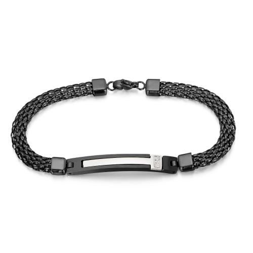 Bijoux bracelet en acier inoxydable, Acier inoxydable 304, Placage, bijoux de mode & pavé de micro zircon & pour homme, plus de couleurs à choisir, Vendu par PC