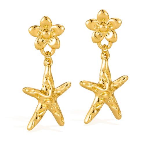 Stainless Steel Drop Earring, 304 Stainless Steel, plated, fashion jewelry & for woman, golden, Sold By Pair