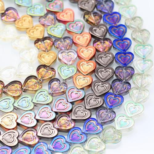 Heart Crystal Beads, DIY, more colors for choice, 14x14mm, Length:38 cm, Sold By PC