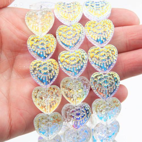 Heart Crystal Beads, DIY, more colors for choice, 18x17mm, Sold Per Approx 38 cm Strand