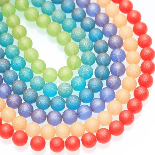 Abalorios de Cristal Esféricos, Bricolaje, más colores para la opción, 8mm, Vendido para aproximado 38 cm Sarta