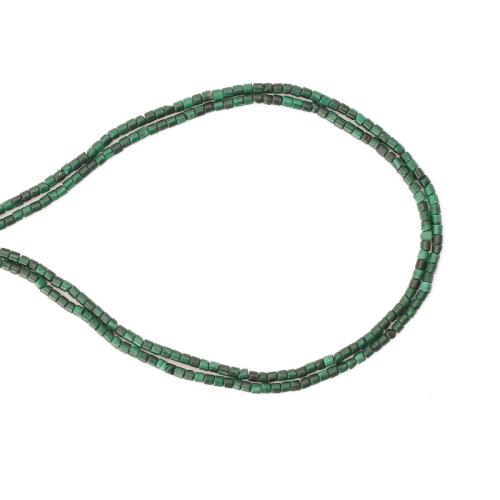 Malachit Perlen, Zylinder, DIY, gemischte Farben, 2x2mm, verkauft per 38 cm Strang