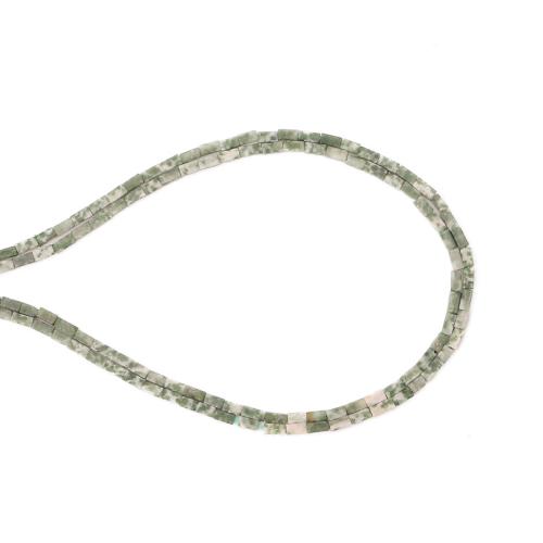 Natural Green Spot Stone Beads, DIY, mixed colors, 2x4mm, Sold Per 38 cm Strand
