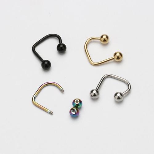 Stainless Steel Lip Ring, 304 Stainless Steel, plated, Unisex & different styles for choice, Sold By PC