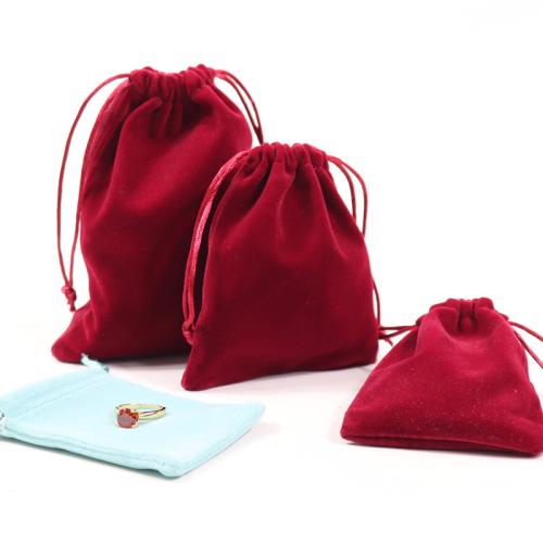 Velveteen Drawstring Bag, different size for choice, more colors for choice, Sold By PC