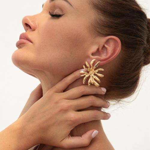 Tibetan Style Stud Earring, gold color plated, fashion jewelry, more colors for choice, Sold By Pair