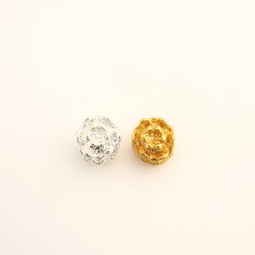 Brass Beads, Flower, DIY & double-sided, more colors for choice, 10x10x10mm, Sold By PC