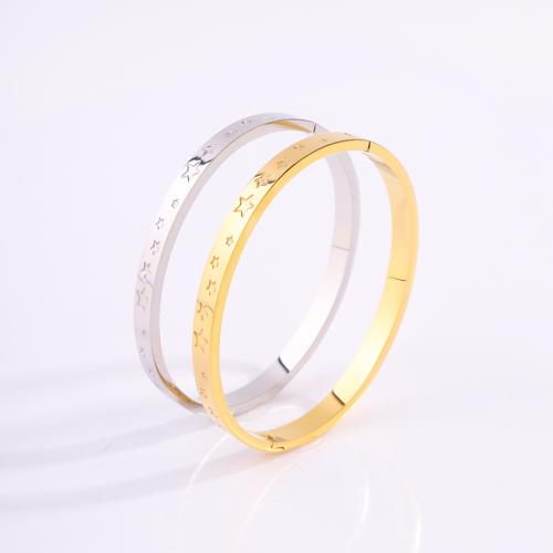 304 Stainless Steel Bangle, plated, fashion jewelry & for woman, more colors for choice, Sold By PC