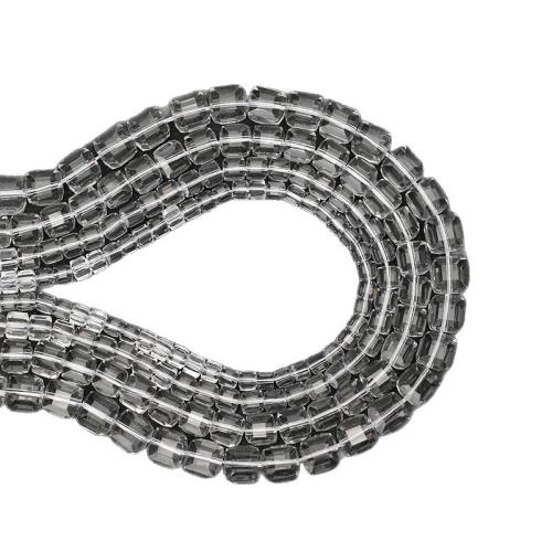 Kubische Kristallperlen, Kristall, DIY, klar, 4-12mm, verkauft per 38 cm Strang