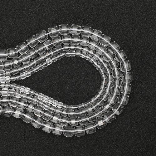 Kubische Kristallperlen, Kristall, DIY, klar, 4-12mm, verkauft per 38 cm Strang
