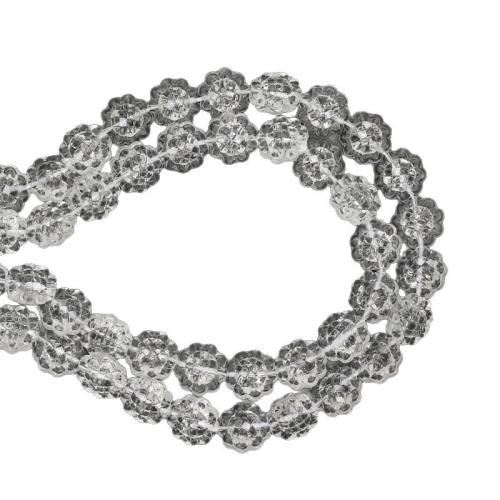 Crystal Beads, Sunflower, DIY, clear, 15mm, Sold Per 38 cm Strand