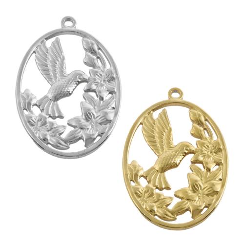 Stainless Steel Animal Pendants, 304 Stainless Steel, Bird, plated, DIY, more colors for choice, 10PCs/Bag, Sold By Bag