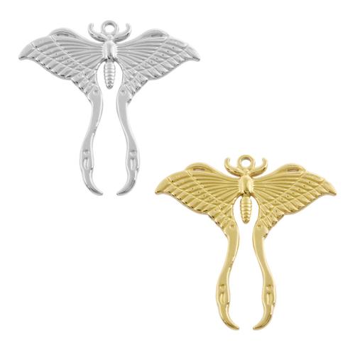 Stainless Steel Animal Pendants, 304 Stainless Steel, Butterfly, plated, DIY, more colors for choice, 10PCs/Bag, Sold By Bag