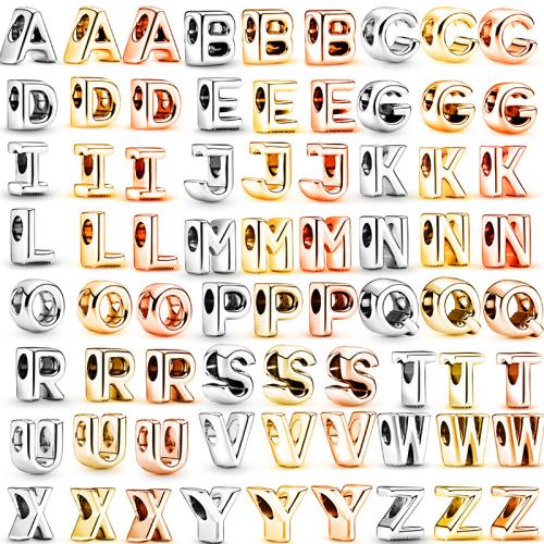 Zinklegierung Zwischenperlen, Alphabet-Buchstabe, plattiert, DIY & verschiedene Stile für Wahl, beads length 4-10mm, verkauft von PC
