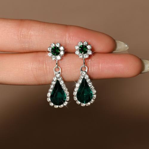 Befestiger Zirkonia Messing Ohrring, plattiert, Modeschmuck & Micro pave Zirkonia, keine, frei von Nickel, Blei & Kadmium, verkauft von Paar