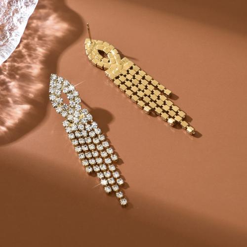 Befestiger Zirkonia Messing Ohrring, plattiert, Modeschmuck & Micro pave Zirkonia, keine, frei von Nickel, Blei & Kadmium, verkauft von Paar