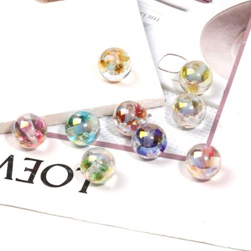 Transparent Acrylic Beads, gold color plated, DIY, more colors for choice, 100PCs/Bag, Sold By Bag