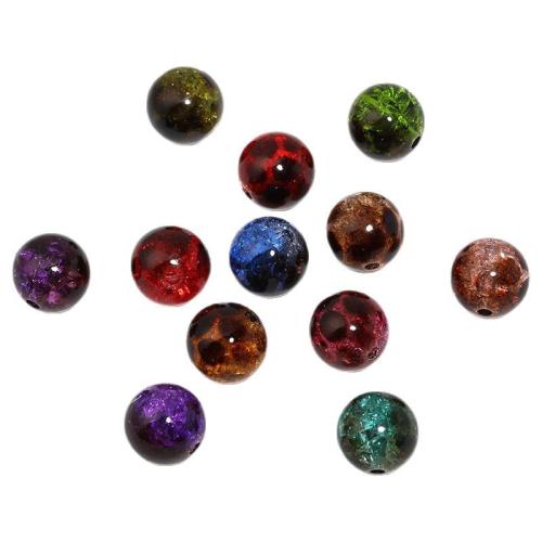 Acrylic Jewelry Beads, gold color plated, DIY, Random Color, 100PCs/Bag, Sold By Bag