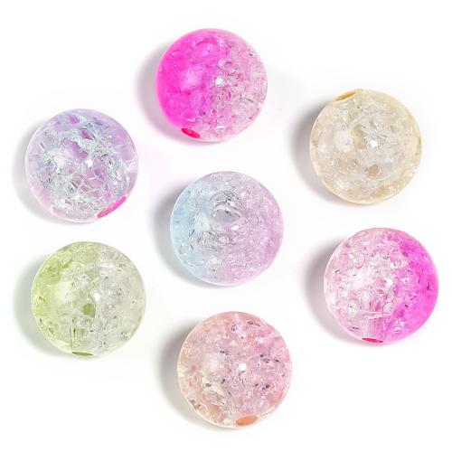 Acrylic Jewelry Beads, gold color plated, DIY, Random Color, 100PCs/Bag, Sold By Bag