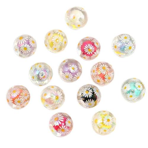 Bead in Bead Acrylic Beads, gold color plated, DIY, Random Color, 200PCs/Bag, Sold By Bag
