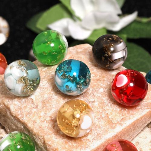 Acrylic Jewelry Beads, Resin, gold color plated, DIY, more colors for choice, 200PCs/Bag, Sold By Bag