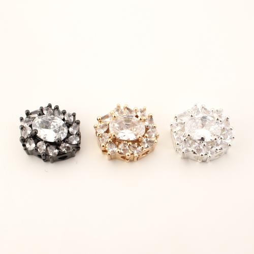 Cubic Zirconia Micro Pave Brass Pendant, DIY & micro pave cubic zirconia, more colors for choice, 14.50x13x6mm, Sold By PC