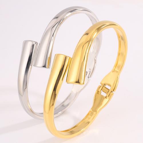 304 Stainless Steel Cuff Bangle, plated, fashion jewelry & Unisex, more colors for choice, 7x9x9mm, Sold By PC