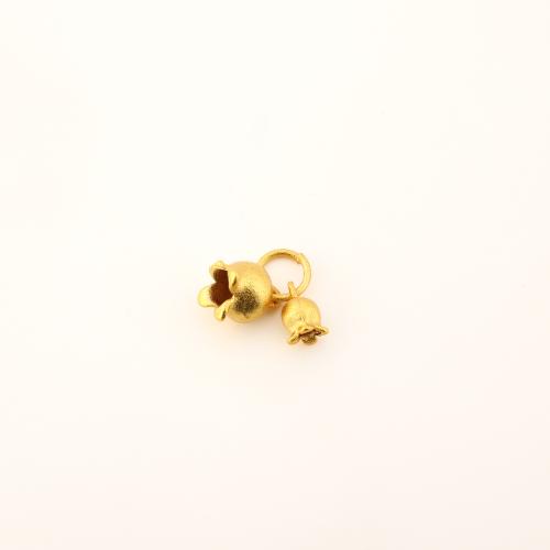 Brass Jewelry Pendants, Flower, DIY, golden, 12x6x6mm, Sold By PC