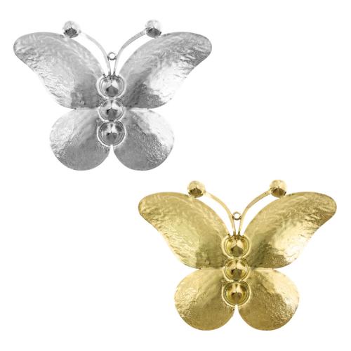 Stainless Steel Animal Pendants, 304 Stainless Steel, Butterfly, plated, DIY, more colors for choice, 10PCs/Bag, Sold By Bag