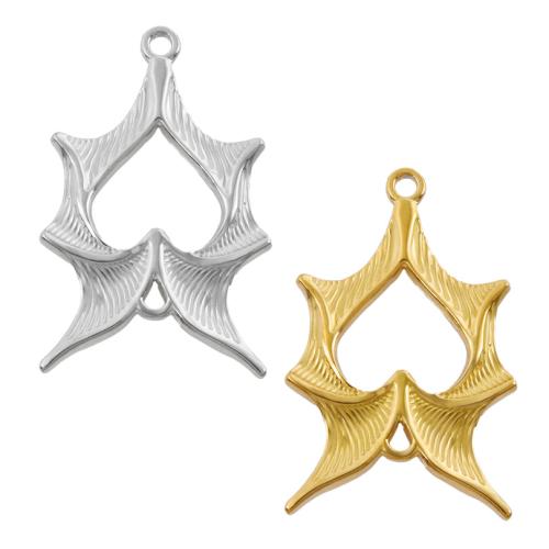 Stainless Steel Pendants, 304 Stainless Steel, Wing Shape, plated, DIY & double-hole, more colors for choice, 10PCs/Bag, Sold By Bag