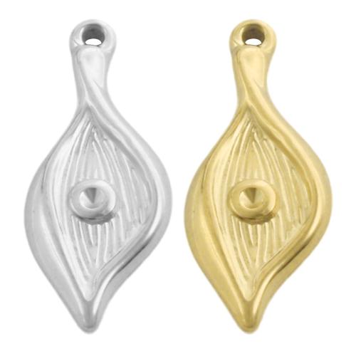 Stainless Steel Pendants, 304 Stainless Steel, Leaf, plated, DIY, more colors for choice, 10PCs/Bag, Sold By Bag