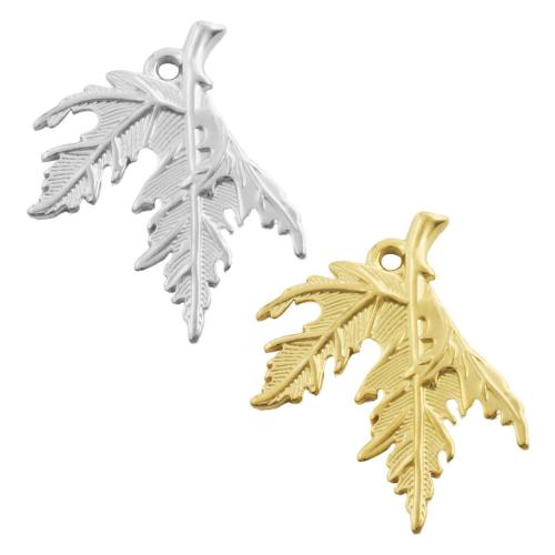 Stainless Steel Pendants, 304 Stainless Steel, Leaf, plated, DIY, more colors for choice, 10PCs/Bag, Sold By Bag
