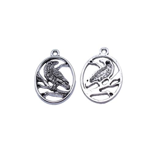 Tibetan Style Animal Pendants, plated, DIY & hollow, 25x17mm, Sold By PC