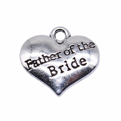 Tibetan Style Heart Pendants, plated, DIY, 14x15mm, Sold By PC