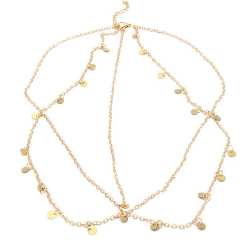 Tibetan Style Head Chain, gold color plated, multilayer & for woman, Length:Approx 55 cm, Sold By PC