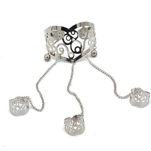Tibetan Style Bracelet Ring, plated, for woman & hollow, more colors for choice, Inner Diameter:Approx 60mm, US Ring Size:7, Sold By PC